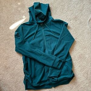 Beyond Yoga Maternity Hoodie in Lunar Teal